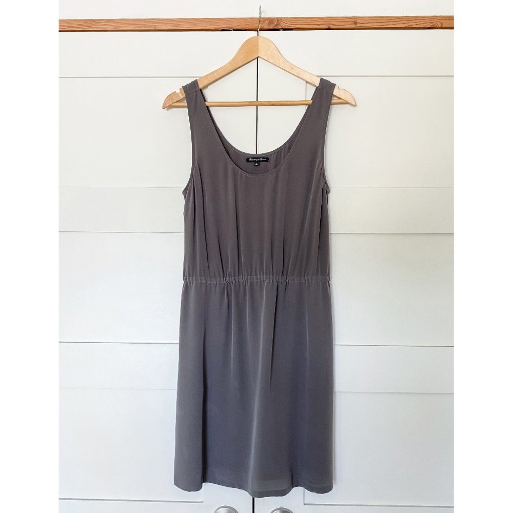 Madewell Broadway & Broome 100% Silk Gray Dress